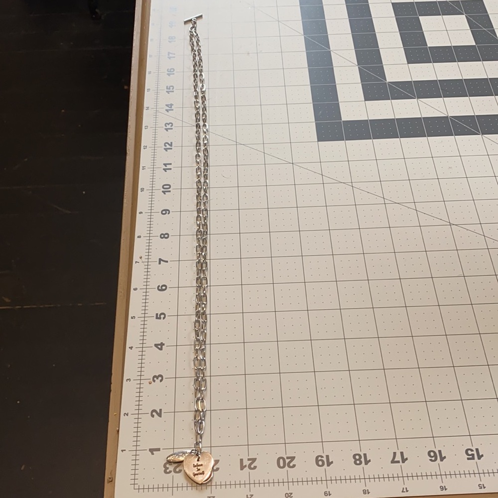 NWT Believe in Yourself Heart Silver Stainless Necklace - Shar - Picture 4 of 6